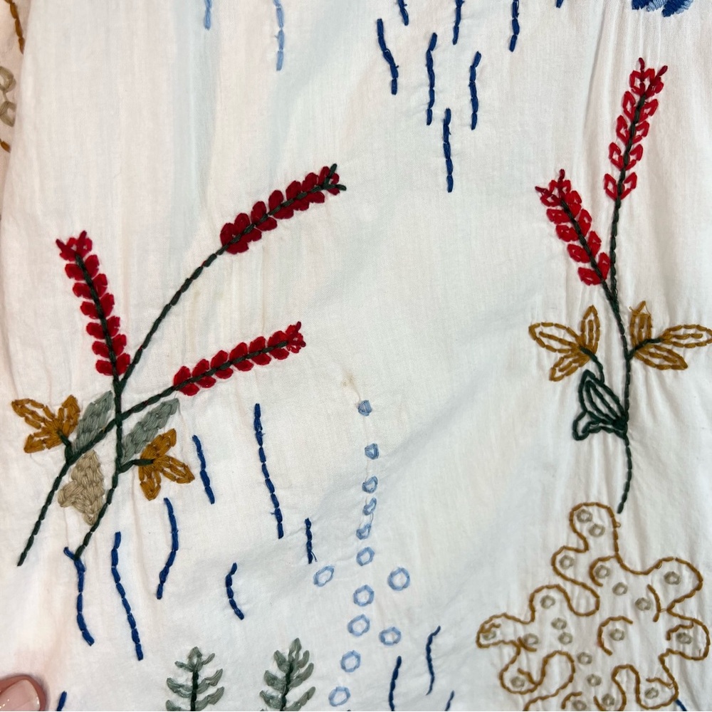 Zara Sea Motif Beach Embroidered Tunic Dress Cover-up Size XS - Picture 12 of 14
